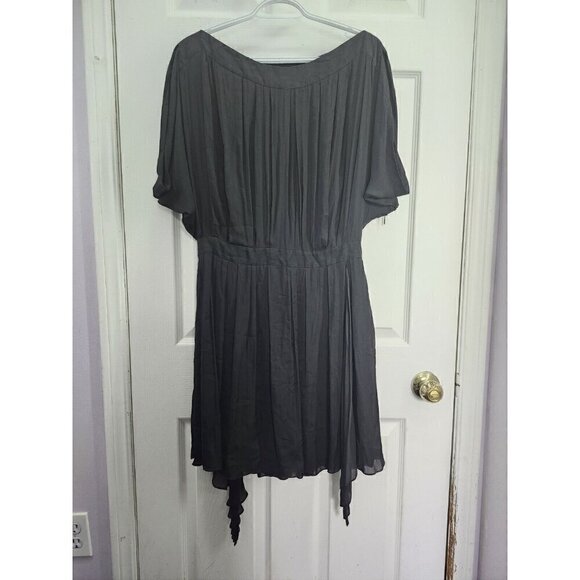 Nina Ricci Dresses & Skirts - Nina Ricci Black Silk/Linen Sleeveless Knee-Length Pleated Dress FR 40/US 8